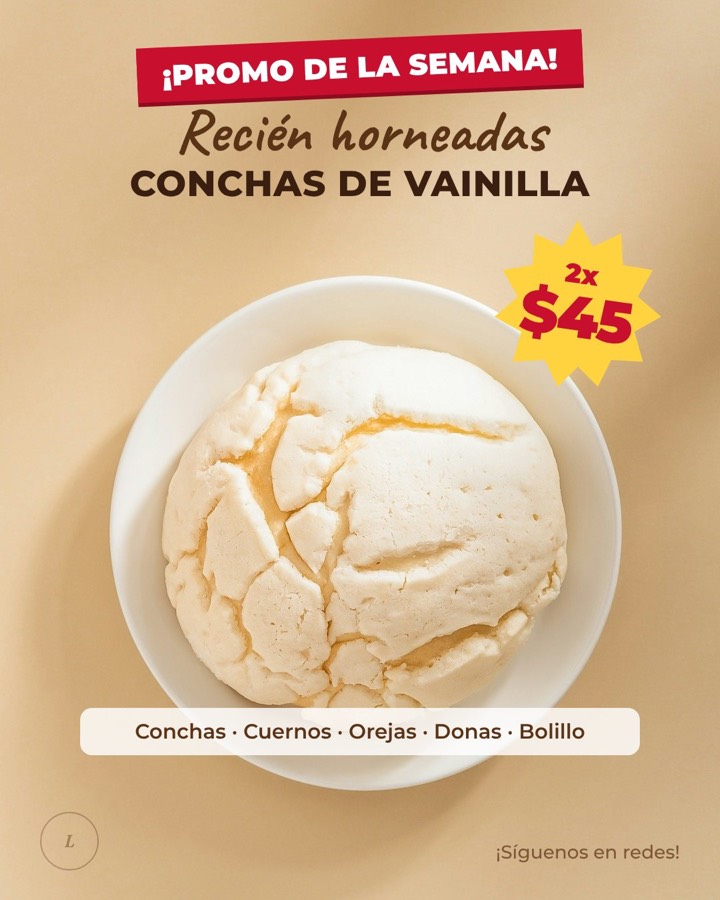 Post de Panadería Lumbre con promo, varios mensajes y logo pequeño